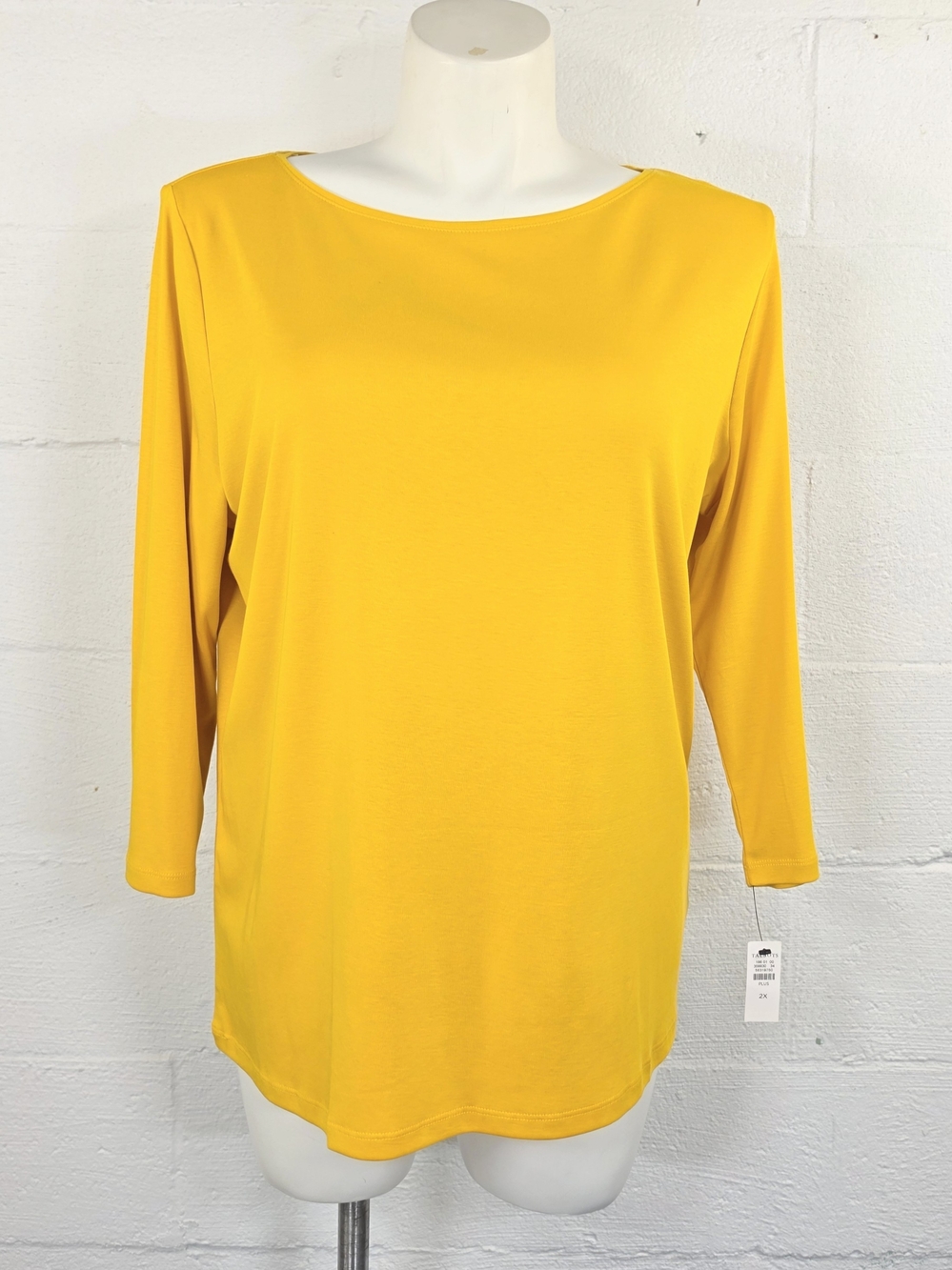 Talbots The Talbot's Tee Bateau Neck 3/4 Sleeve Tee